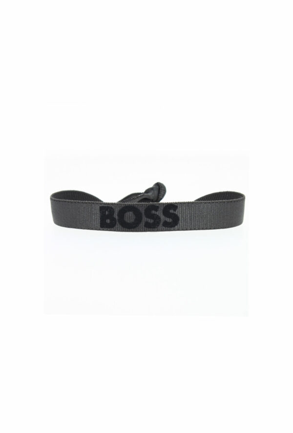 bracelet stretch unisexe ajustable et waterproof Boss gris et noir - unisexe