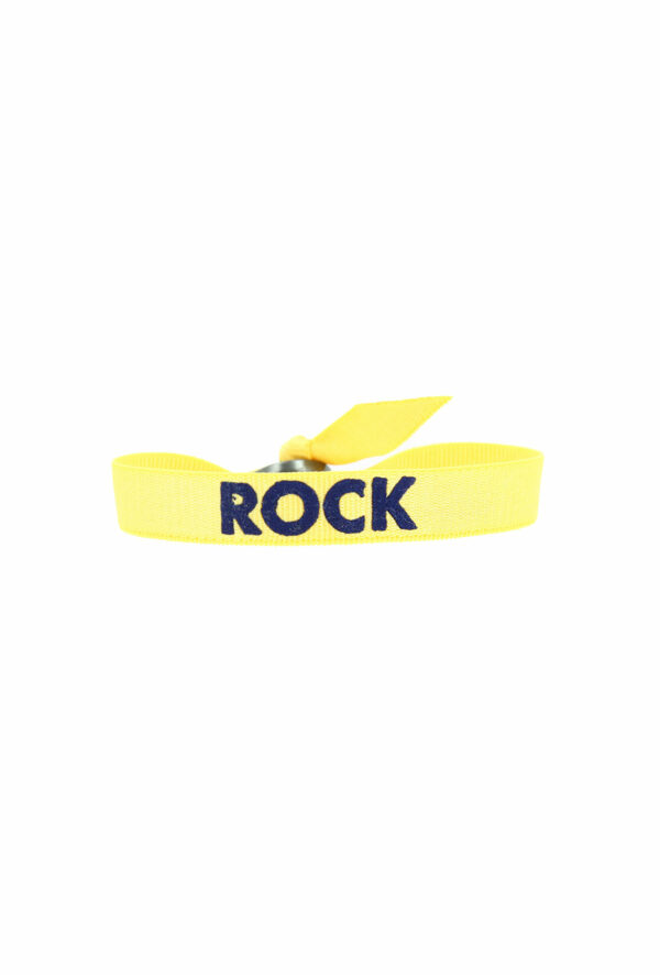 bracelet stretch unisexe ajustable et waterproof rock jaune et bleu - unisexe